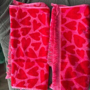 Valentine Heart Dish Towels - Set of Two - New